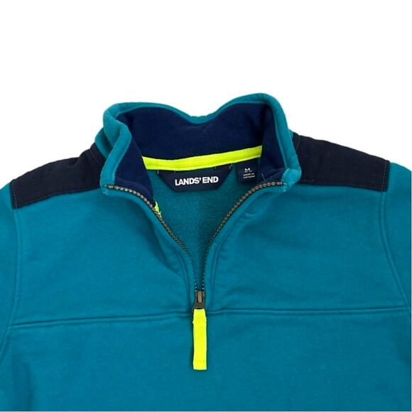 Lands' End Quarter Zip Pullover Fleece Sweatshirt Size Youth Medium (10/12) - Picture 3 of 3